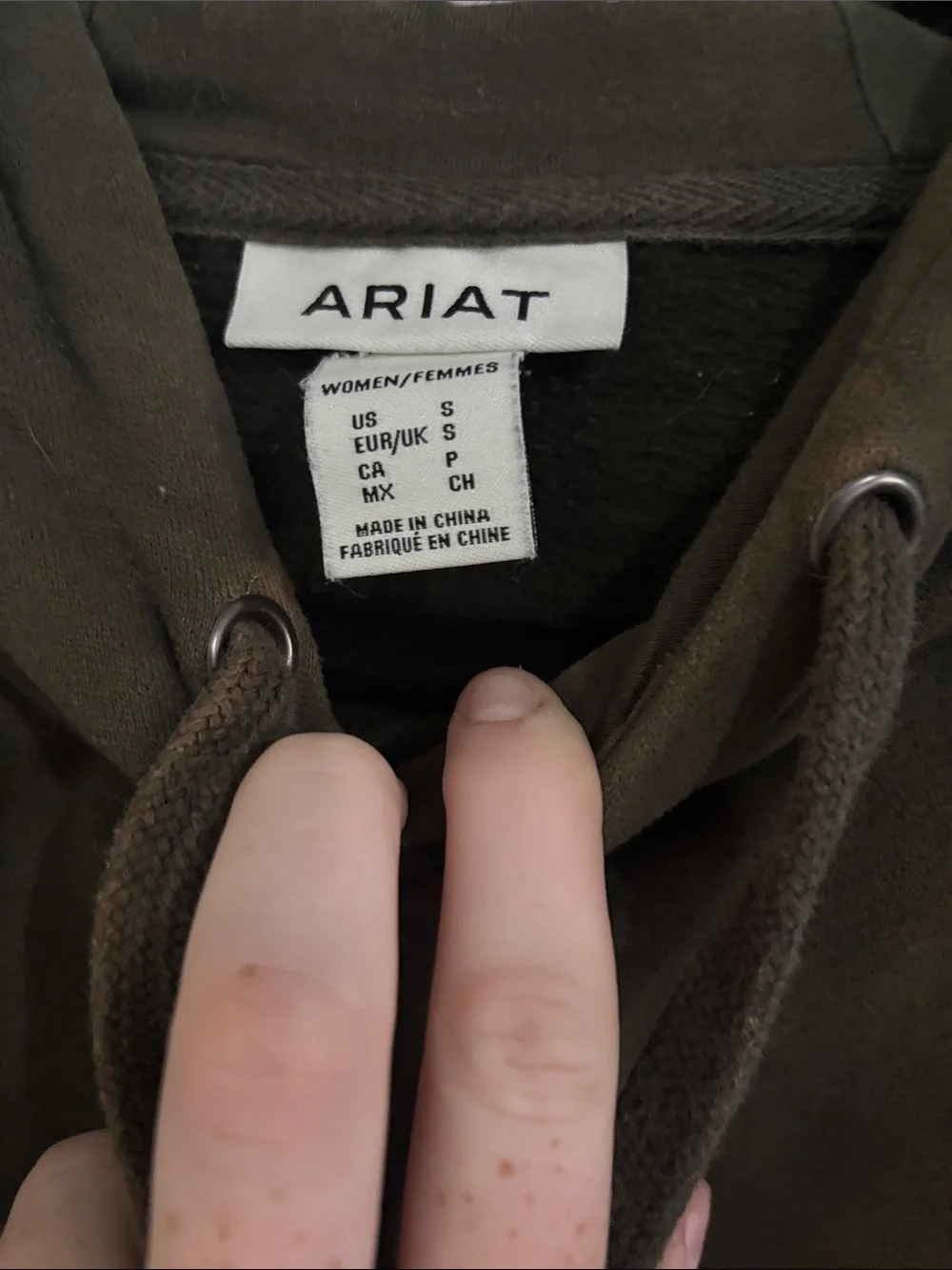 Ariat Olive Pullover Hoodie with Logo
